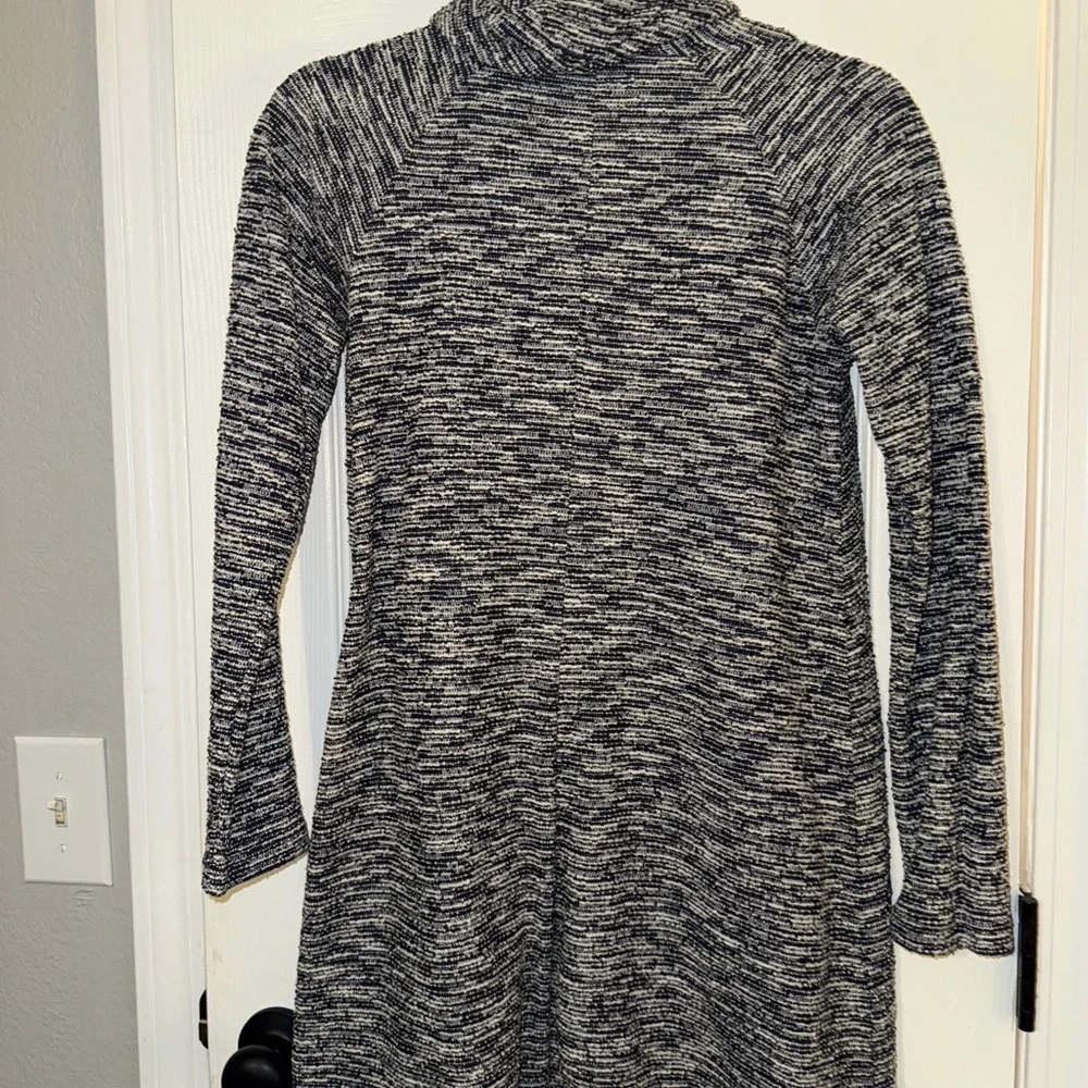 Women's Knit Long Sleeve Turtleneck Dress - Picture 5 of 5